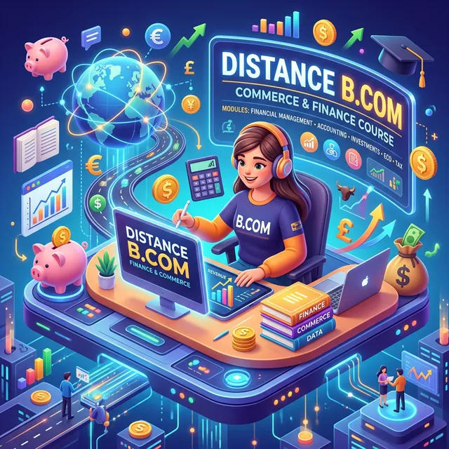 Distance B.Com Programs Illustration